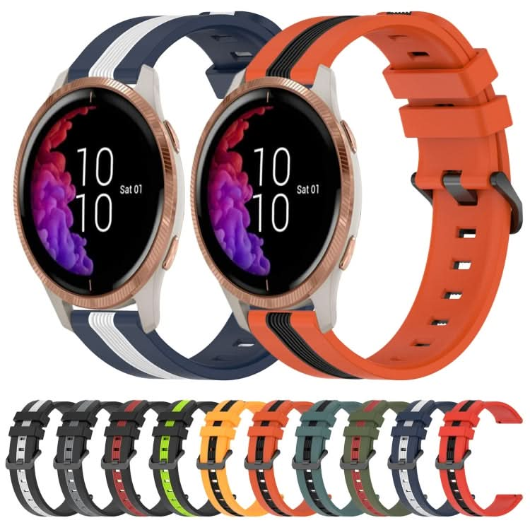 20mm Vertical Two-Color Silicone Watch Band, Series 2