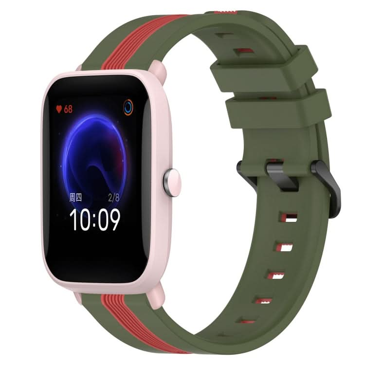 20mm Vertical Two-Color Silicone Watch Band, Series 3