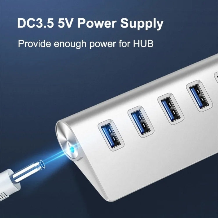 7301 7 Port USB 3.0 HUB 5Gbps High Speed Power Adapter My Store