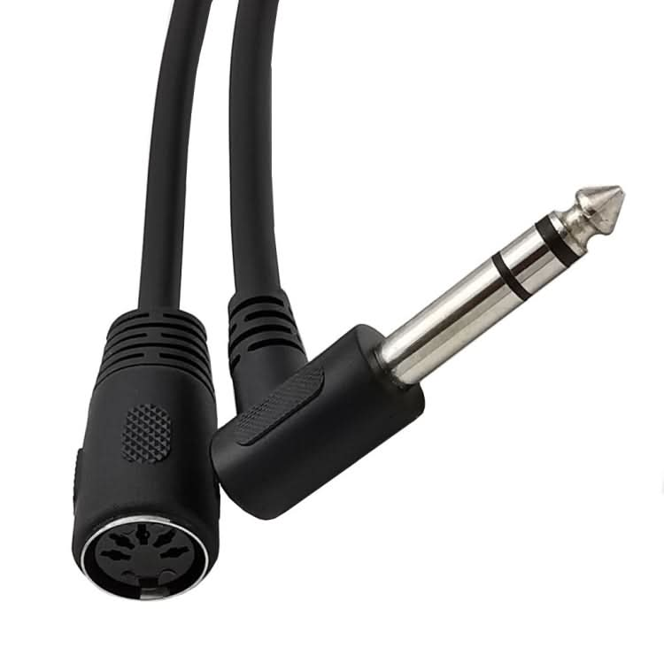 JUNSUNMAY 6.35mm 1/4 inch Male to Female 5 Pin MIDI Audio Stero Adapter, Cable Length: 20cm My Store