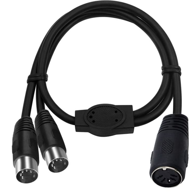 JUNSUNMAY MIDI 2 in 1 Din 5 Pin Male to Dual 2 Pin Female Cable Adapter, Cable Length: 50cm My Store