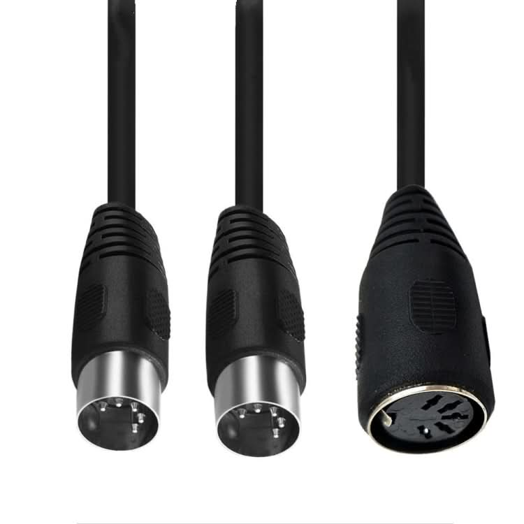 JUNSUNMAY MIDI 2 in 1 Din 5 Pin Male to Dual 2 Pin Female Cable Adapter, Cable Length: 50cm My Store