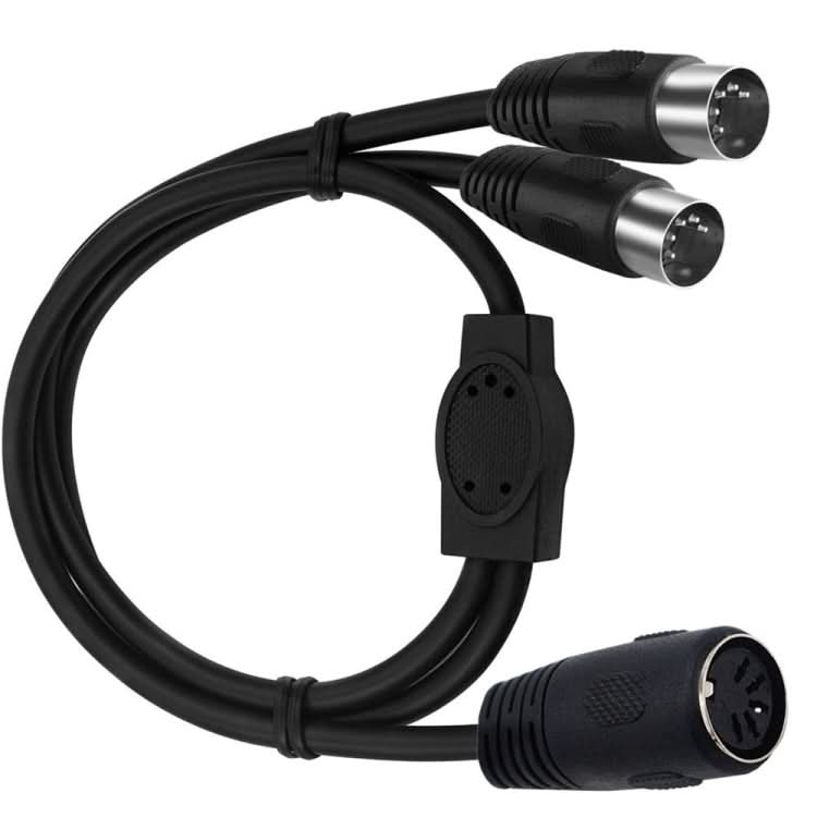 JUNSUNMAY MIDI 2 in 1 Din 5 Pin Male to Dual 2 Pin Female Cable Adapter, Cable Length: 50cm My Store