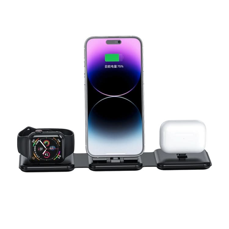 A75 Folding 3 in 1 Wireless Charger Suitable for Apple Watch Mobile Phone Headset