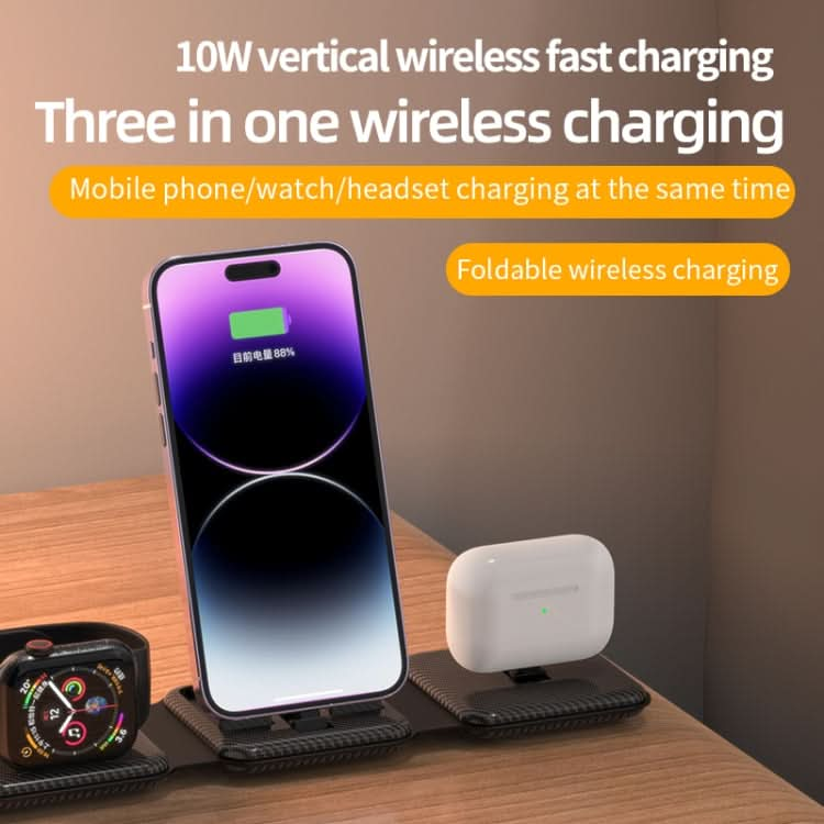 A75 Folding 3 in 1 Wireless Charger Suitable for Apple Watch Mobile Phone Headset