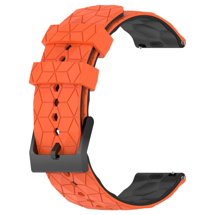 22mm Football Pattern Two-Color Silicone Watch Band, Series 3-Reluova