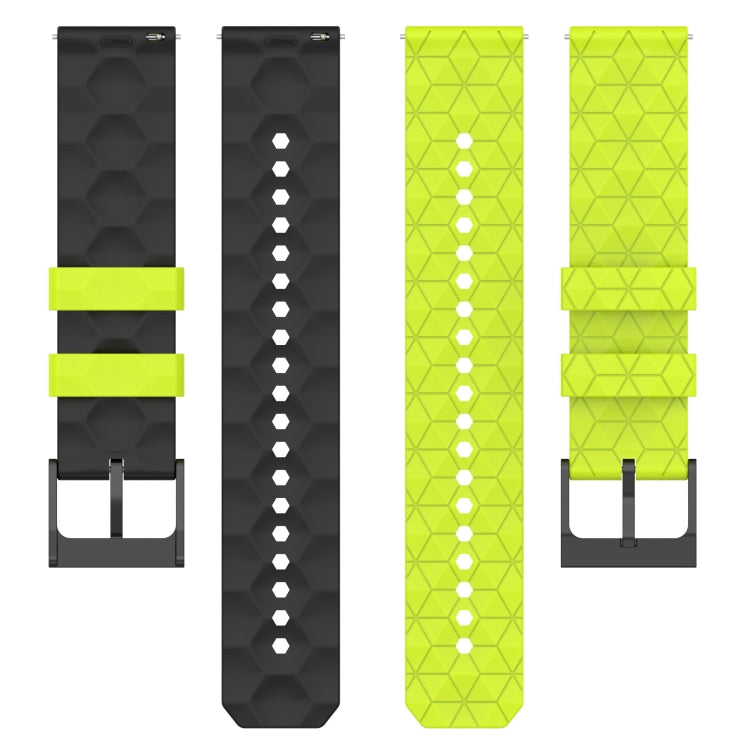 22mm Football Pattern Two-Color Silicone Watch Band, Series 3-Reluova