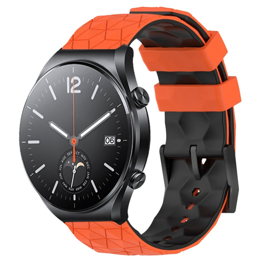 22mm Football Pattern Two-Color Silicone Watch Band, Series 2-Reluova