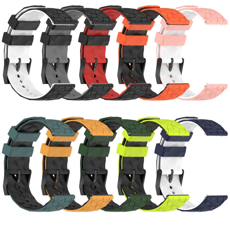 22mm Football Pattern Two-Color Silicone Watch Band, Series 2-Reluova