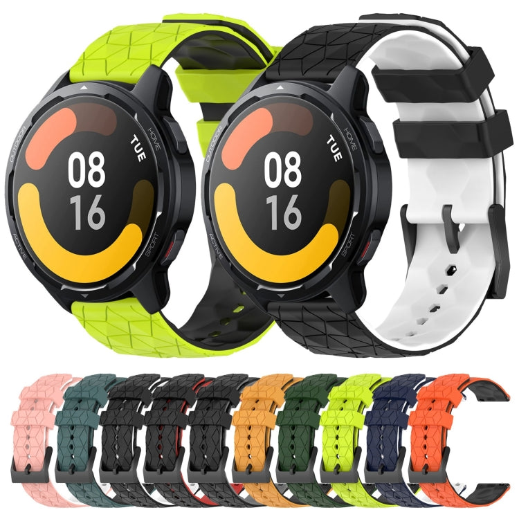 22mm Football Pattern Two-Color Silicone Watch Band, Series 1-Reluova