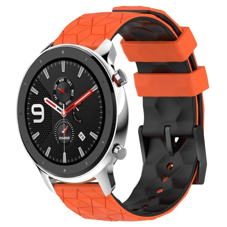 22mm Football Texture Two-Color Silicone Watch Band, Series 1