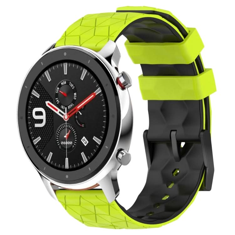 22mm Football Texture Two-Color Silicone Watch Band, Series 1