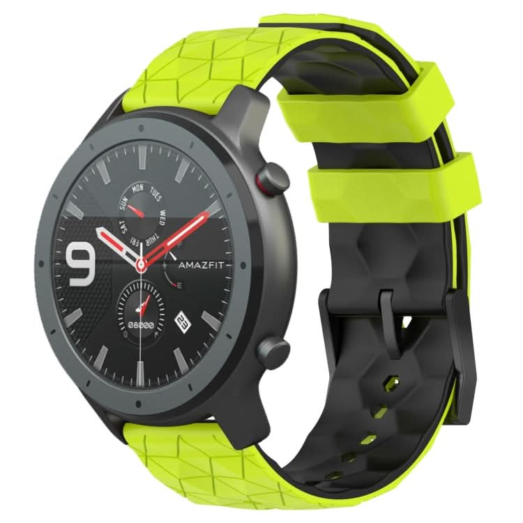 22mm Football Texture Two-Color Silicone Watch Band, Series 2