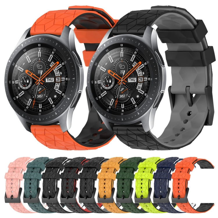 22mm Football Pattern Two-Color Silicone Watch Band, Series 2-Reluova