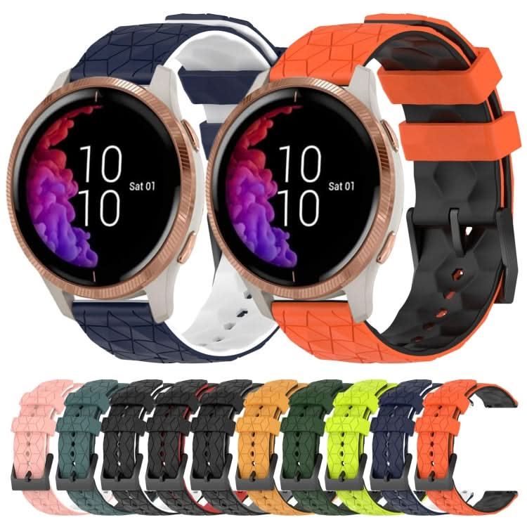 20mm Football Pattern Two-Color Silicone Watch Band, Series 2-Reluova