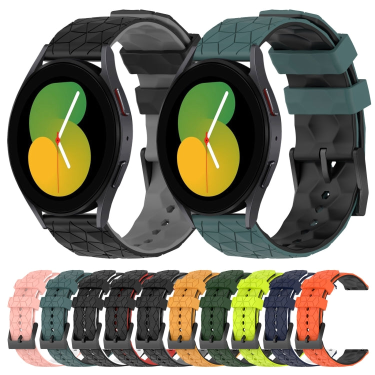 20mm Football Pattern Two-Color Silicone Watch Band, Series 3-Reluova