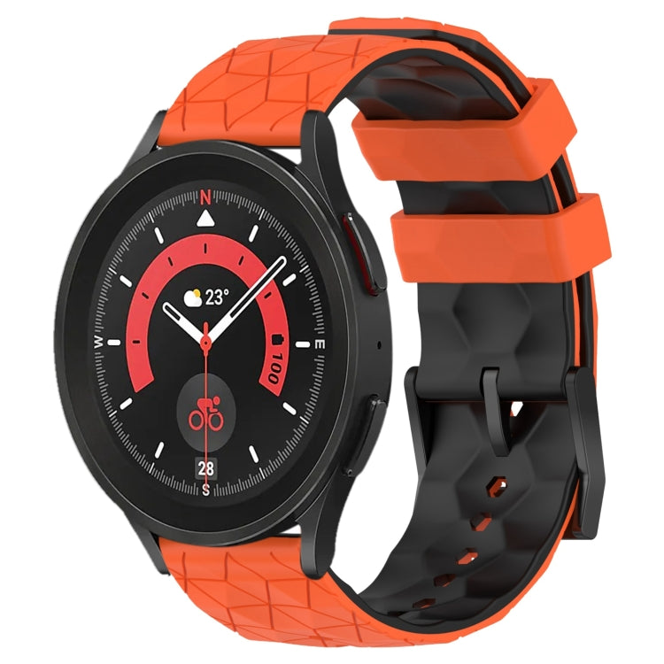 20mm Football Pattern Two-Color Silicone Watch Band, Series 3-Reluova