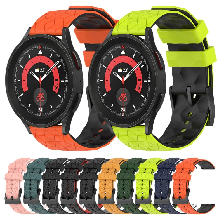 20mm Football Pattern Two-Color Silicone Watch Band, Series 3-Reluova