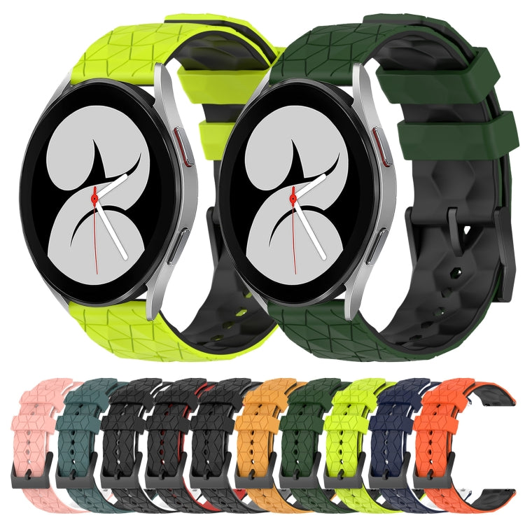 20mm Football Pattern Two-Color Silicone Watch Band, Series 4-Reluova