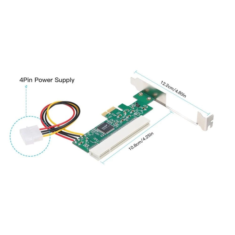 PCI-E to PCI Adapter Card Converter with 4Pin Power Supply My Store