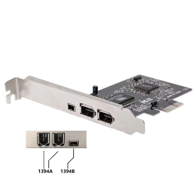 PCI-E 3 Ports 1394a 1394b Firewire Expansion Card 2 x 6 Pin + 1 x 4 Pin for Desktop PC