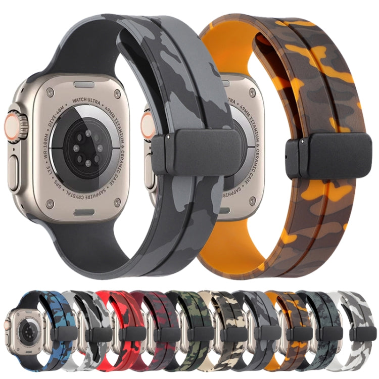 Magnetic Clasp Camouflage Silicone Watch Band