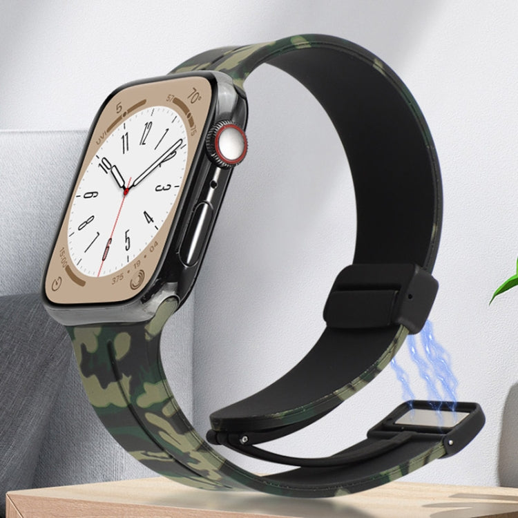 Magnetic Clasp Camouflage Silicone Watch Band