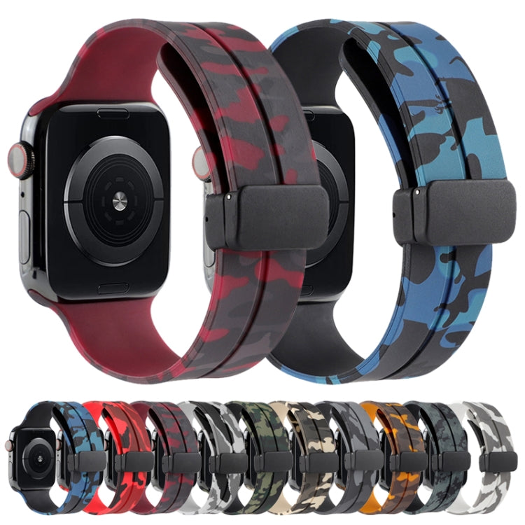 Magnetic Clasp Camouflage Silicone Watch Band