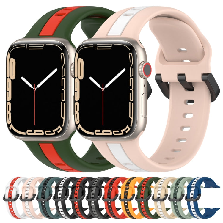 Two-Color Loop Buckle Silicone Watch Band, Series 1