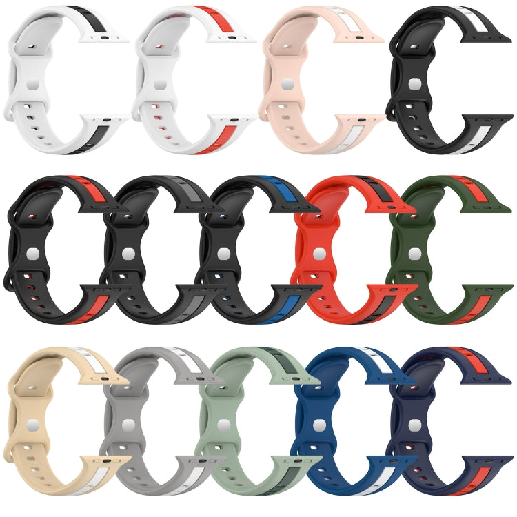 Butterfly Buckle Two-Color Silicone Watch Band, Series 2