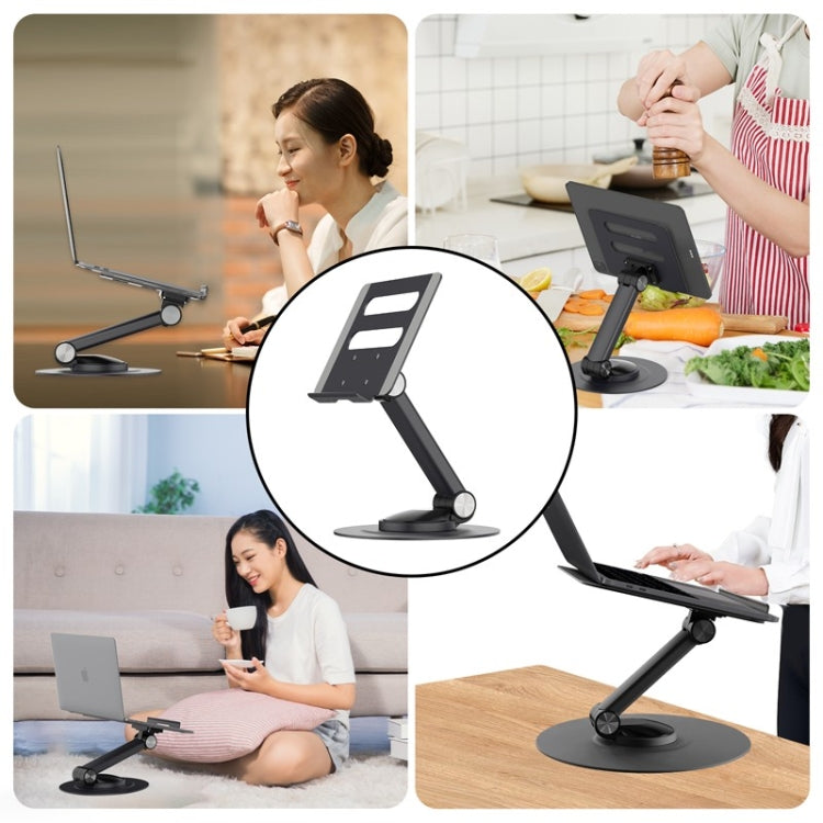 P4 360 Degrees Rotating Aluminum Metal Riser Tablet Laptop PC Stand Holder My Store