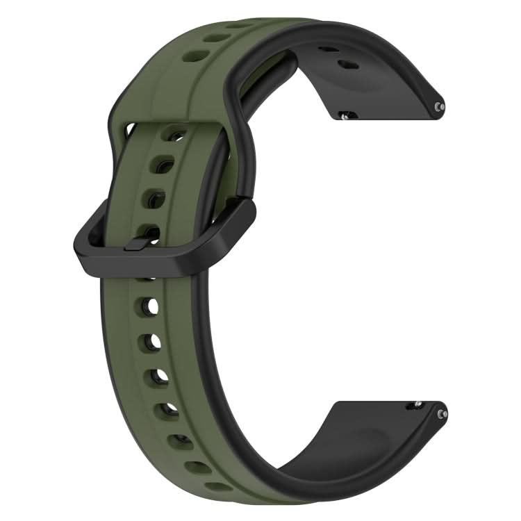 20mm Convex Loop Two-Color Silicone Watch Band, Series 1-Reluova