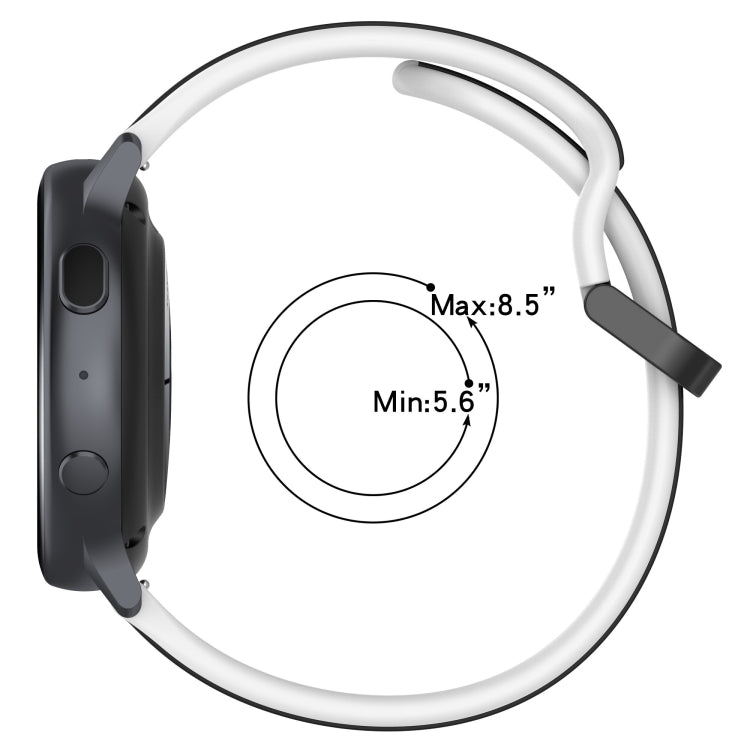 20mm Convex Loop Two-Color Silicone Watch Band, Series 5-Reluova