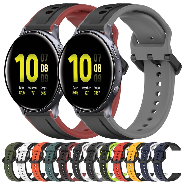 20mm Convex Loop Two-Color Silicone Watch Band, Series 6-Reluova