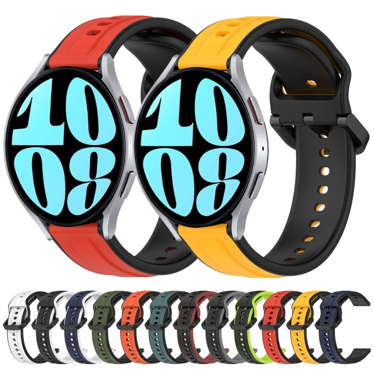 20mm Convex Loop Two-Color Silicone Watch Band, Series 5-Reluova