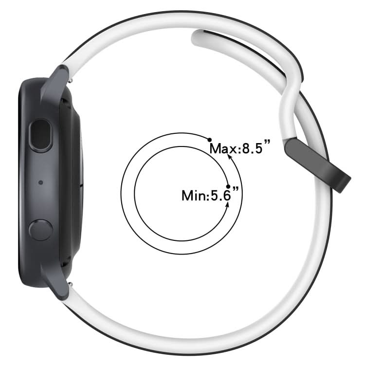 20mm Convex Loop Two-Color Silicone Watch Band, Series 4