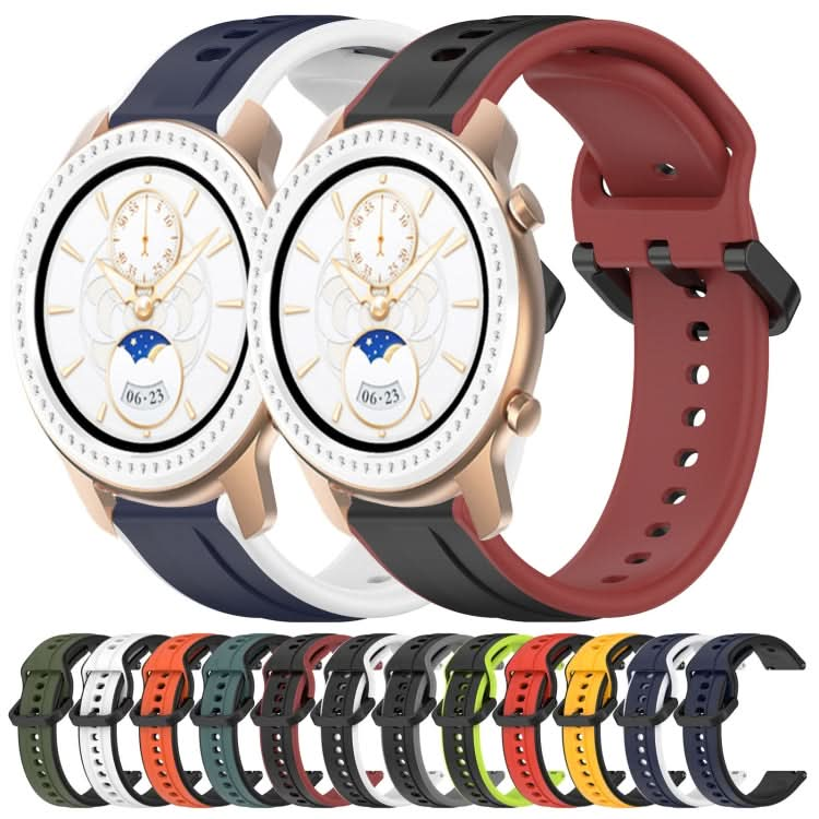 20mm Convex Loop Two-Color Silicone Watch Band, Series 3-Reluova