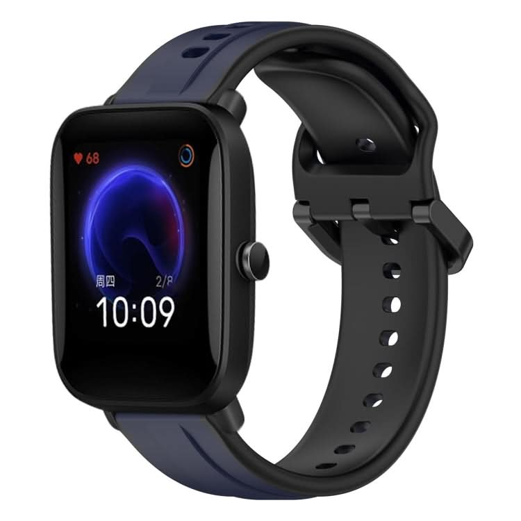 20mm Convex Loop Two-Color Silicone Watch Band, Series 4