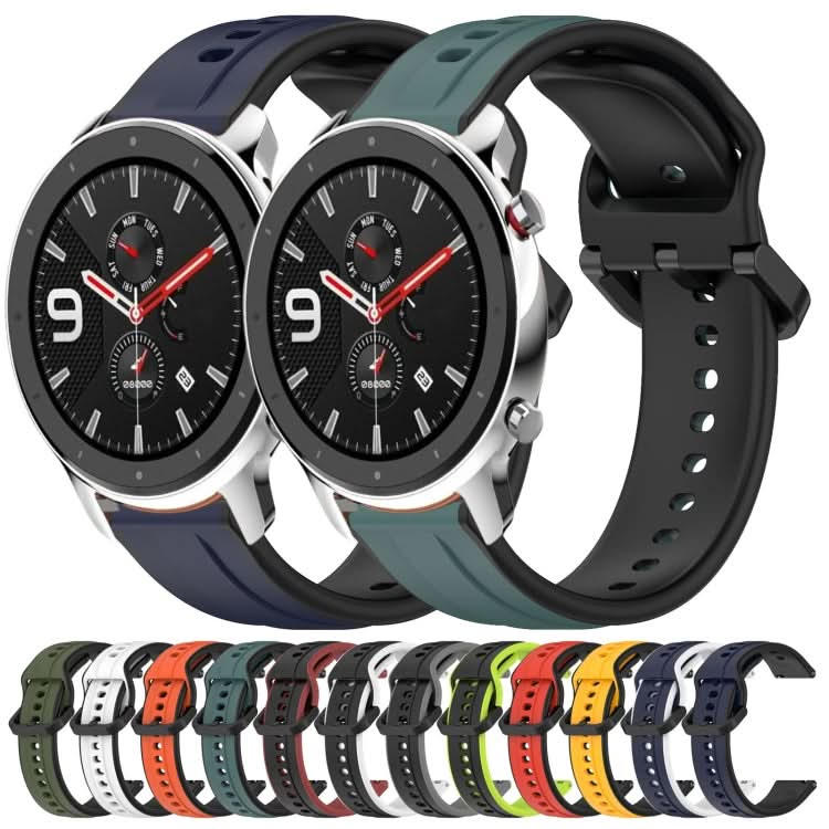 22mm Convex Loop Two-Color Silicone Watch Band, Series 4-Reluova