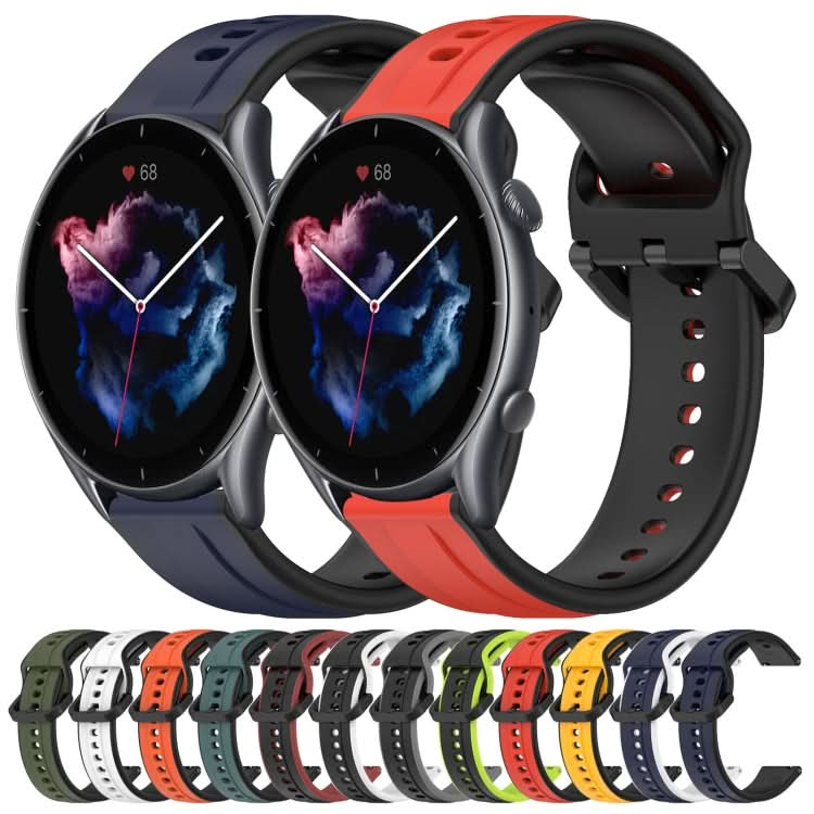 22mm Convex Loop Two-Color Silicone Watch Band, Series 4-Reluova