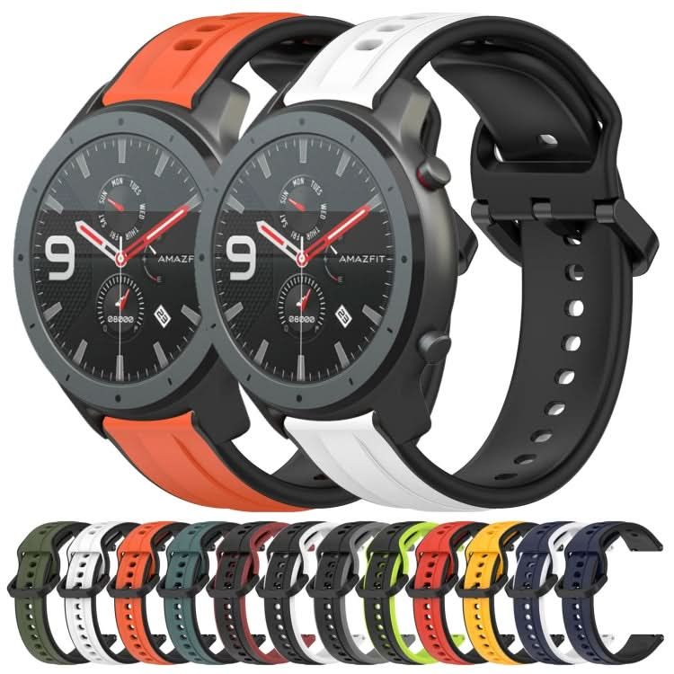 22mm Convex Loop Two-Color Silicone Watch Band, Series 2