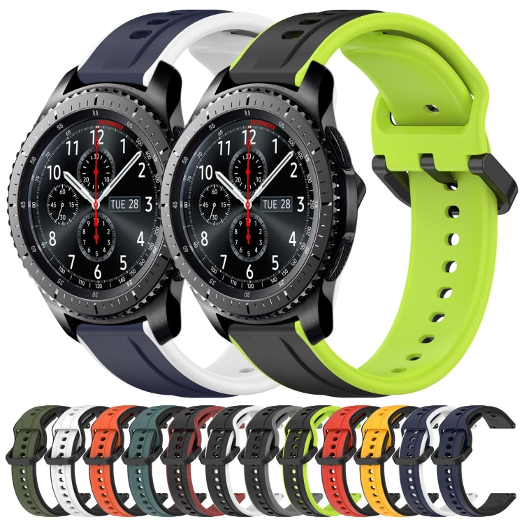 22mm Convex Loop Two-Color Silicone Watch Band, Series 2-Reluova