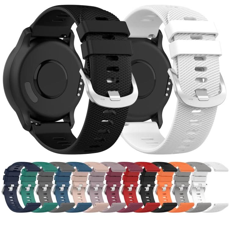 20mm Cross Textured Solid Color Silicone Watch Band, Series 9