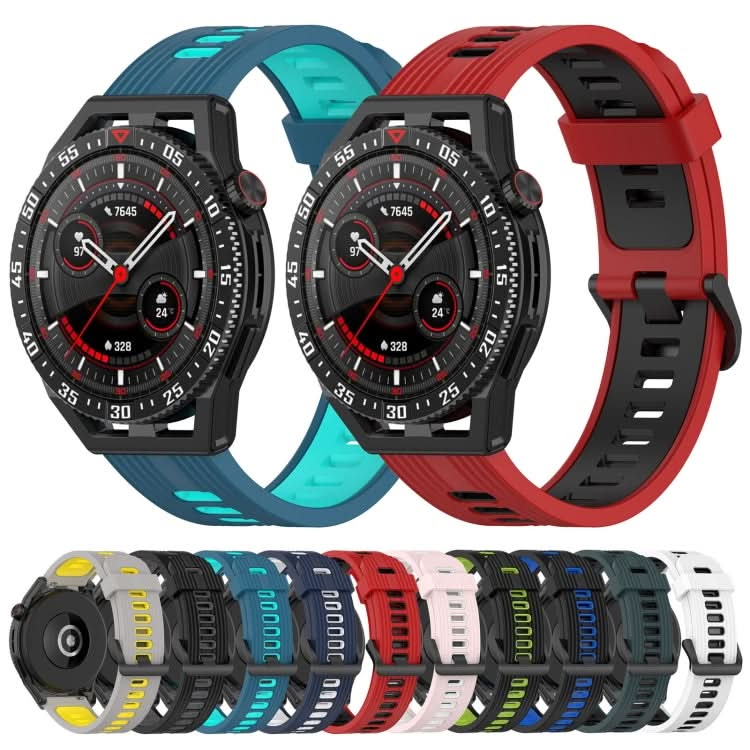 22mm Vertical Two-Color Silicone Watch Band, Series 2