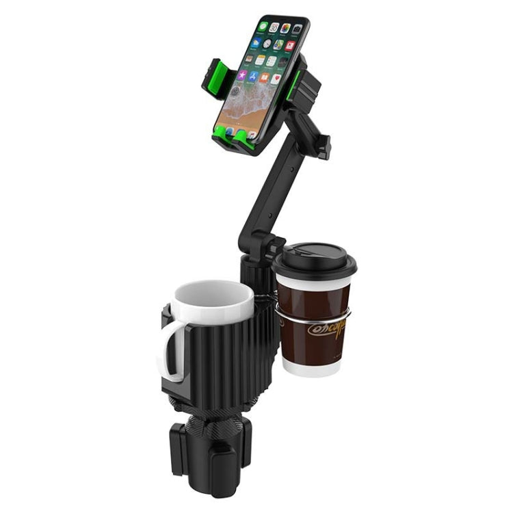 A02 Multifunctional Dual Cup Holder Expander 3 in 1 Adjustable Car Holder Phone Holder