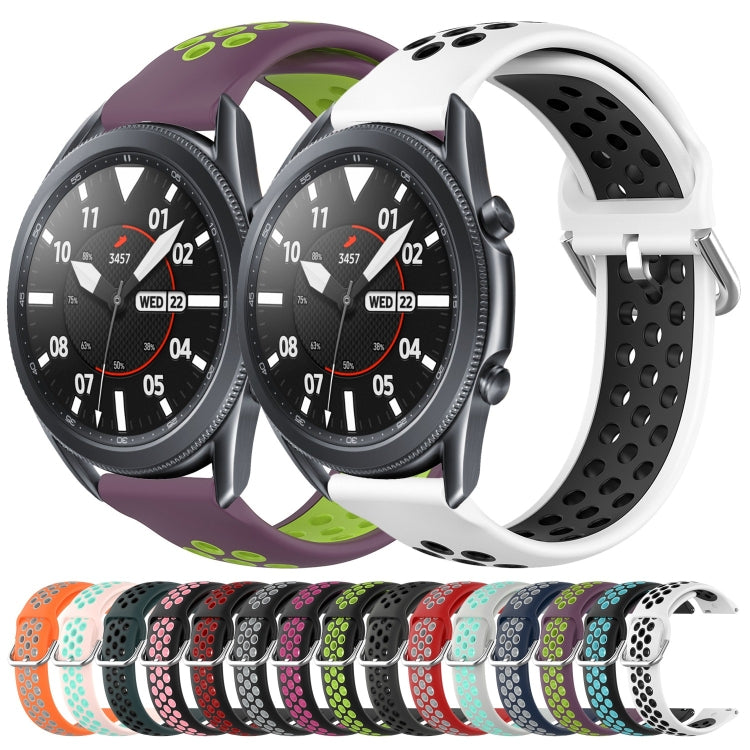 22mm Perforated Breathable Sports Silicone Watch Band, Series 1-Reluova