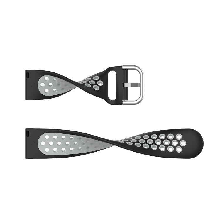 22mm Perforated Breathable Sports Silicone Watch Band, Series 1-Reluova