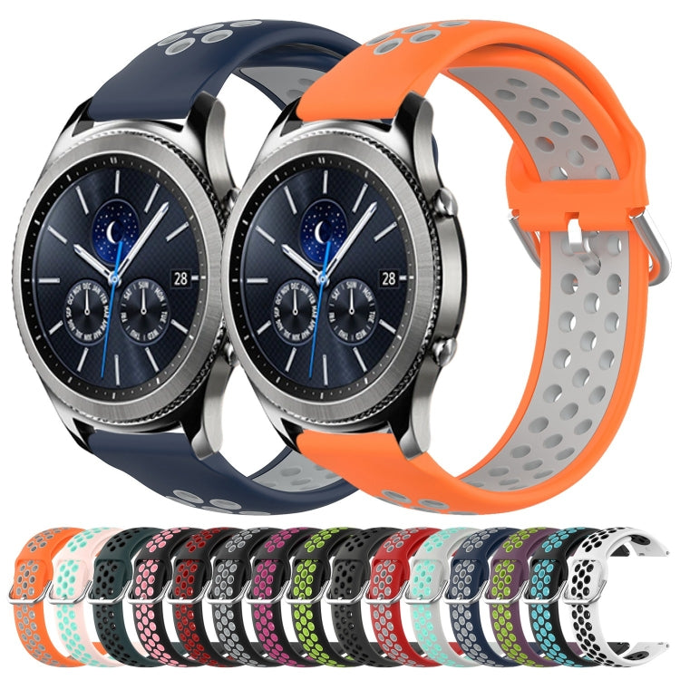 22mm Perforated Breathable Sports Silicone Watch Band, Series 1-Reluova