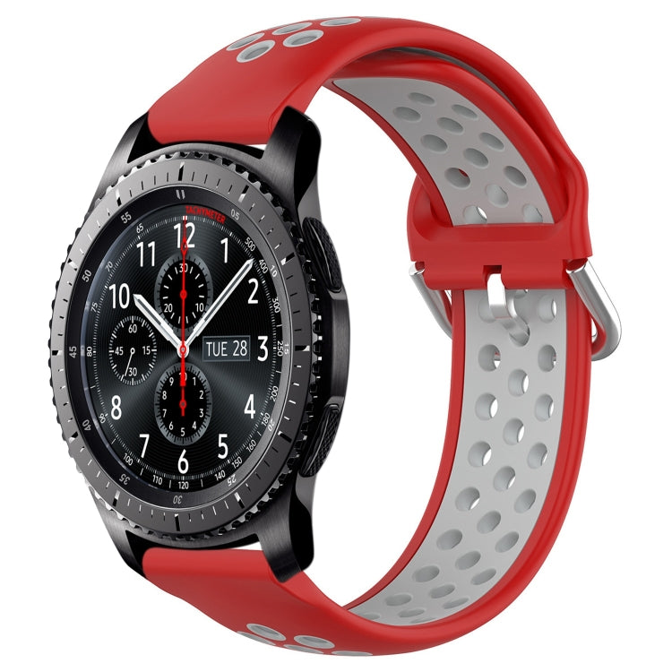 22mm Perforated Breathable Sports Silicone Watch Band, Series 2-Reluova