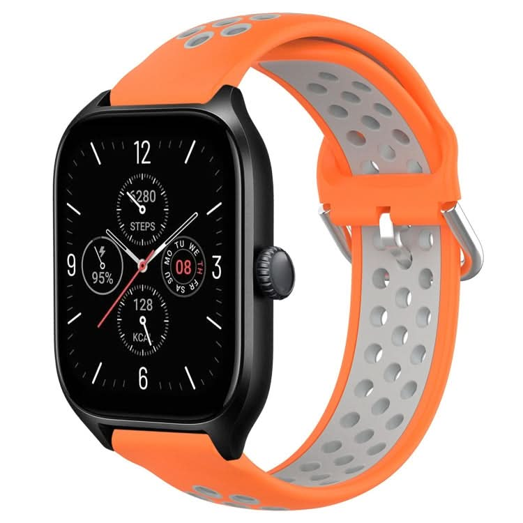 20mm Perforated Breathable Sports Silicone Watch Band, Series 4